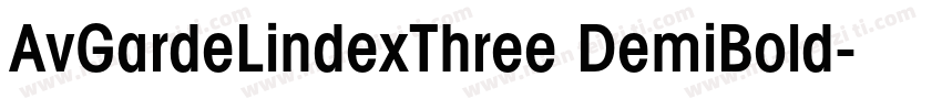 AvGardeLindexThree DemiBold字体转换